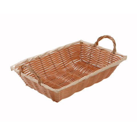 PWBN-12B Winco 12" x 8" Oblong Poly Woven Basket w/ Handles