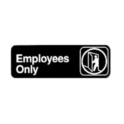 Winco SGN-305 Employees Only Information Sign with Symbol, 3" x 9"