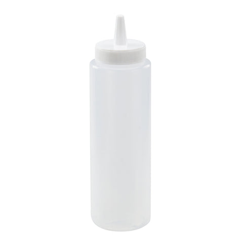 Winco PSB-08C 8 oz Clear Plastic Squeeze Bottle