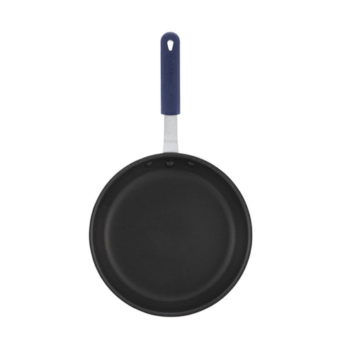 Winco AFP-8XC-H Gladiator 8" Excalibur Non-Stick Aluminum Fry Pan with Blue Silicone Sleeve