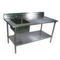 EPT8R5-3060SSK-L-X John Boos Work Table With Prep Sink, 60"W X 30"D X 40?3/4"H Overall Size-JOHN BOOS & CO.