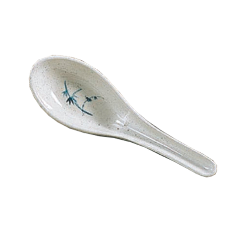 7003BB Thunder Group 3/4 Oz. Blue Bamboo Won Ton Soup Spoon