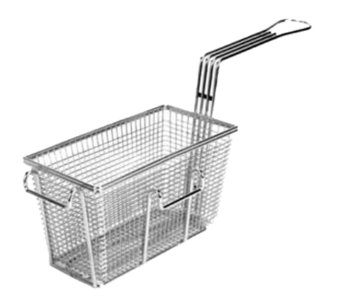 261538 AllPoints Foodservice Parts & Supplies Fry Basket, nickel plated each 4-7/8" x 5-3/8" Fry Basket w/ Front & Left Hooks-ALLPOINTS FOOD SERVICE PARTS & SUPPLIES