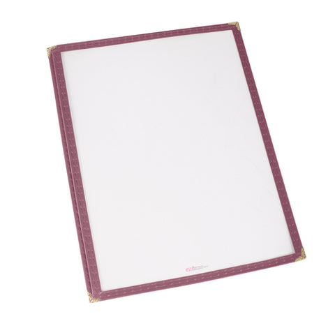 Winco PMC-9U Single Pocket Menu Cover, Burgundy, 9-5/16 x 12-1/8