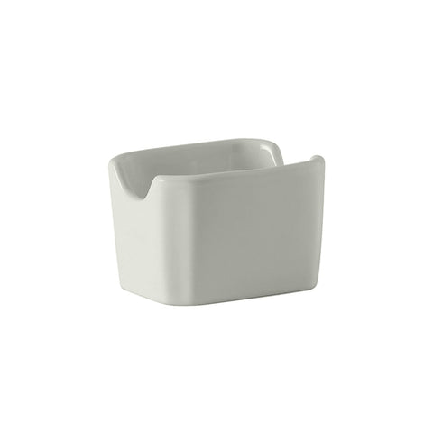 BWQ-034 Tuxton DuraTux 3-1/2" White China Sugar Packet Holder/Caddy