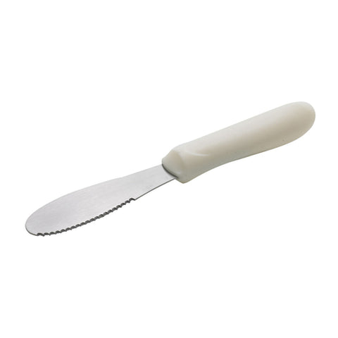 Winco TWP-31 Sandwich Spreader with White Polypropylene Handle, 3-5/8" x 1-1/4" Blade