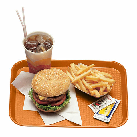 Cambro 1014FF166 Fast Food Tray, Orange, 10-7/16" x 13-9/16"