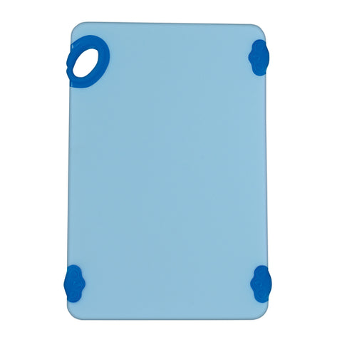Winco CBK-1218BU Non-Slip HACCP Polyethylene Cutting Board with Hook, 12" x 18" x 1/2\" Blue
