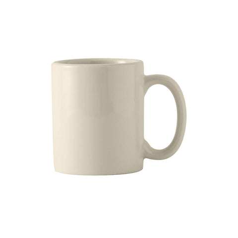 Tuxton China BEM-1202 12 oz. Eggshell DuraTux C-Handle Mug