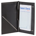 CHK-2K Winco Black Guest Check Holder w/ Elastic Pen Loop-WINCO