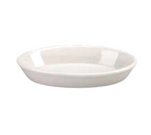 Vertex China ARG-66 Market Buffet 8 oz. Bright White Oval Baker