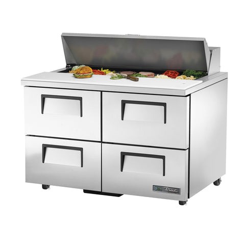 True Manufacturing TSSU-48-12D-4-HC 48" Drawered Sandwich/Salad Prep Table with Hydrocarbon Refrigerant