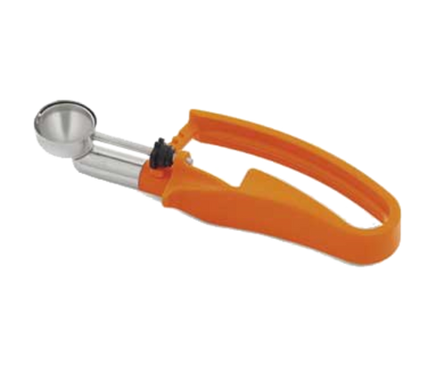 Vollrath 47404 Jacob's Pride #100 Orange Squeeze Handle Disher - 0.33 oz