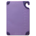 CBG121812PR CFS Brands 12" x 18" x 1/2" Saf-T-Grip Allergen Saf-T-Zone Purple Cutting Board-CFS Brands