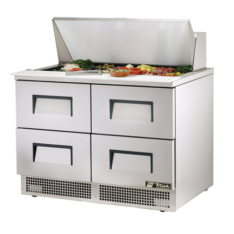 True Mfg. TFP-48-18M-D-4 48-Inch Refrigerated Mega Top Sandwich Prep Table with 4 Drawers