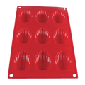 PLBM006S Thunder Group 1 Oz. 6 Cavity Madeleine High Heat Silicone Baking Mold-Thunder Group