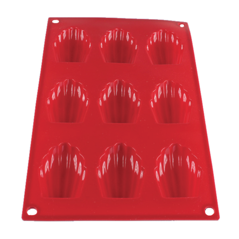 PLBM006S Thunder Group 1 Oz. 6 Cavity Madeleine High Heat Silicone Baking Mold-Thunder Group