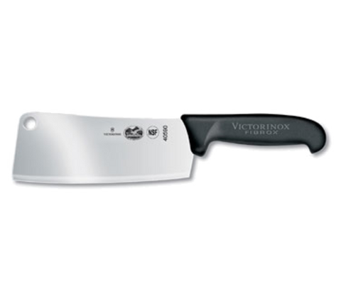 5.4003.18  Victorinox 7" x 2-1/2" Restaurant Cleaver w/ Black Fibrox Handle