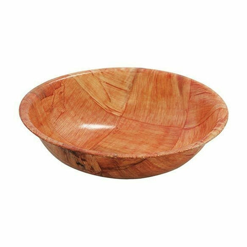 Tablecraft Products 207 7" Woven Wood Mahogany Salad Bowl, Round Bottom, 4 Ply