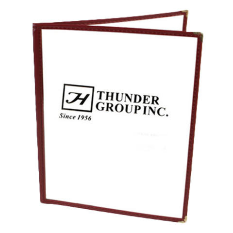 PLMENU-2MA Thunder Group 8-1/2" x 11" Marron 2 Pocket Menu Cover-Thunder Group