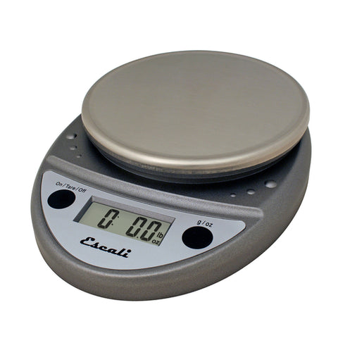 SCDGP11M CFS Brands Escali 11 Lb. Metalic Round Digital Scale w/ Removable Platform