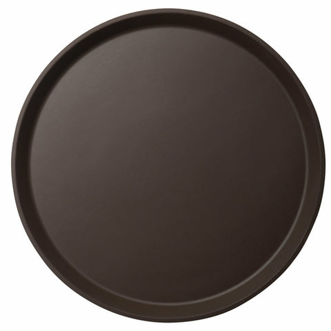 Cambro 1600CT138 Camtread 16" Round Tavern Tan Non-Skid Serving Tray