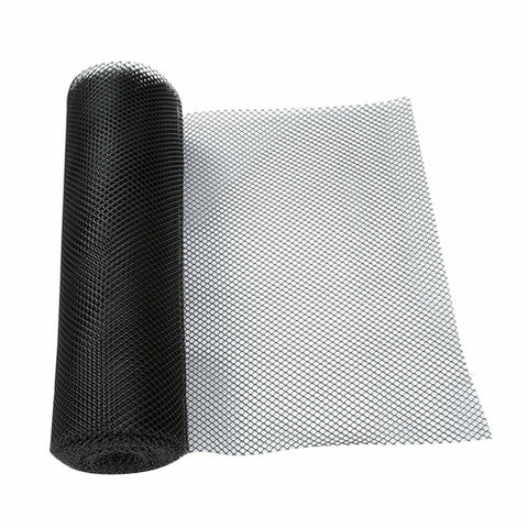 Winco BL-240K Black Plastic Mesh Bar Liner Roll, 2' x 40'