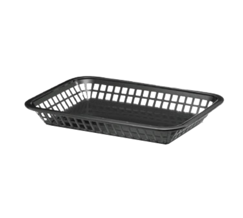 Tablecraft Products 1077BK Grande Black Rectangular Polypropylene Platter Basket