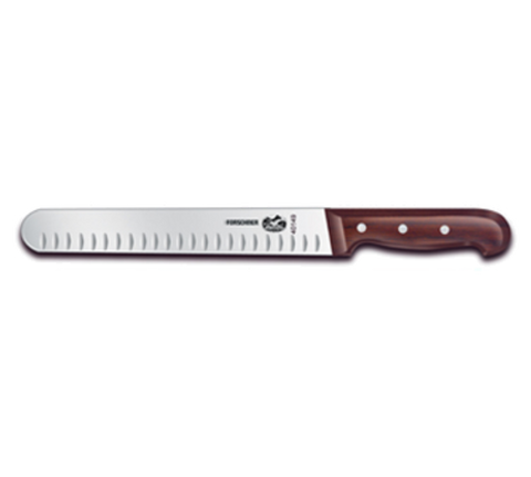 Victorinox Swiss Army 7.6059.10 10 inch Granton Edge Slicing Knife with Rosewood Handle