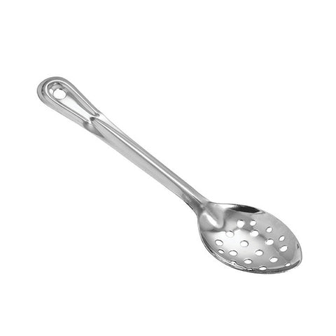 Winco BSPT-11 11" Perforated Stainless Steel Basting Spoon