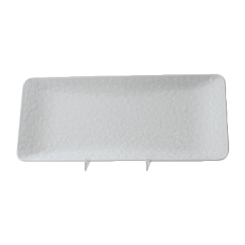 24110WT Thunder Group 11-1/4" x 5" Classic White Melamine Rectangular Plate-Thunder Group