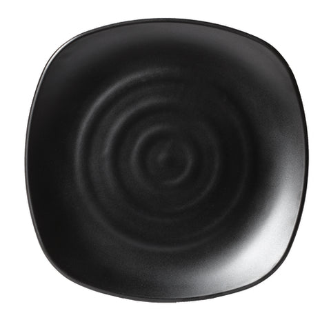 G.E.T. Enterprises P-1000-BK Nara 9-3/4" Black Matte Square Melamine Plate