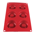PLBM007S Thunder Group 2-1/10 Oz. 6 Cavity Savarin High Heat Silicone Baking Mold-Thunder Group