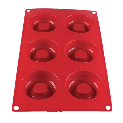 PLBM007S Thunder Group 2-1/10 Oz. 6 Cavity Savarin High Heat Silicone Baking Mold-Thunder Group