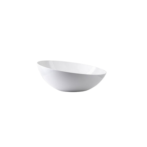 TableCraft 10187W Sierra Grande 25 Qt. White Round Melamine Serving Bowl
