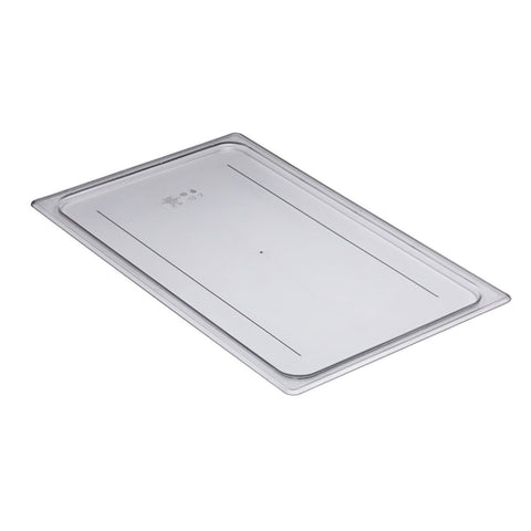 Cambro 10CWC135 Camwear Full Size Clear Polycarbonate Flat Lid