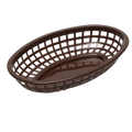 1074BR Tablecraft 9-3/8" x 6" x 1-7/8" Brown Oval Classic Basket-Tablecraft Products