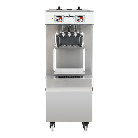 6378A-C Spaceman USA  Soft-Serve Freezer, Floor Standing, (2) Flavors & (1) Twist, Air Pump Pressurized