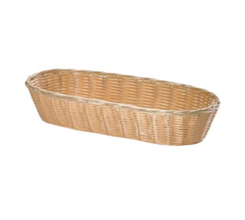 TableCraft Products 1118W Hand-Woven Oblong Polypropylene Basket, 15 x 6 x 3 in