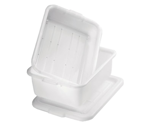 TableCraft Products DBF1537 White Freezer Drain Box with Holes (Perforated Bus Tub Insert)