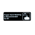 394550 Tablecraft 3" x 9" Handwashing Adhesive Sign-Tablecraft Products