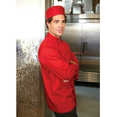 Chef Works REPCRED2XL Men's Double-Breasted Nantes Red Chef Coat - 2XL
