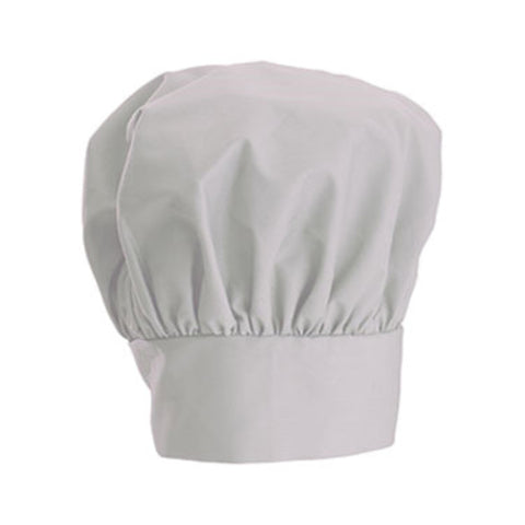 Winco CH-13WH Chef Hat with Velcro Closure, White, 13" Mushroom Top