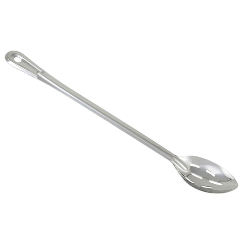 BSSN-18 WincoBasting Spoon, 18" long, slotted, one-piece, stainless steel, Prime, NSF-WINCO