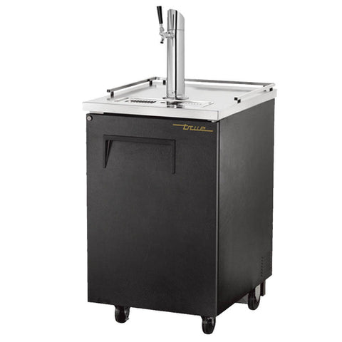 TDD-1-HC True 24" Black 1-Column Draft Beer Dispenser w/ (1) Keg Capacity-True MFG Co.