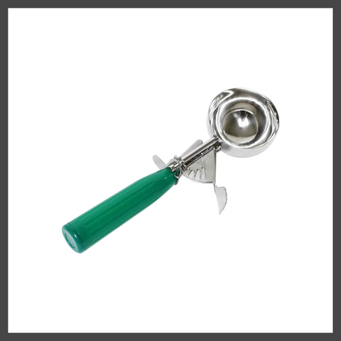 Thunder Group SLDS012 #12 Thumb Press Disher, 2-2/3 oz, Green Handle