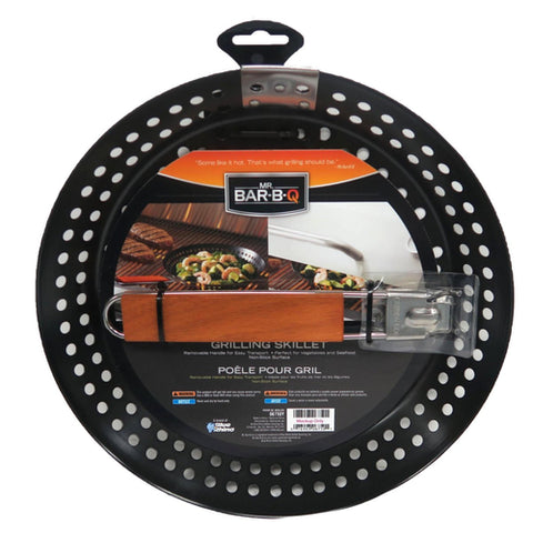 Chef Master 06750Y Mr. Bar-B-Q Non-Stick Grilling Skillet with Removable Wooden Handle