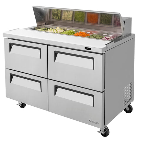 Turbo Air TST-48SD-D4-N 48" Super Deluxe Mega Top Sandwich/Salad Prep Table with 4 Drawers