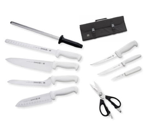 Mundial W56-984 10-Piece Chef's Knife Set with White Handles