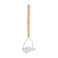 PTM-18S Winco 4-1/2" Square Potato Masher w/ 17-3/4" Wood Handle-WINCO